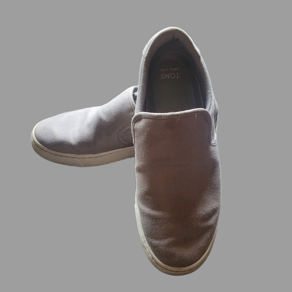 Tom's Travel Lite Grey Slip-On Sneaker Sz. 7 - Picture 2 of 10
